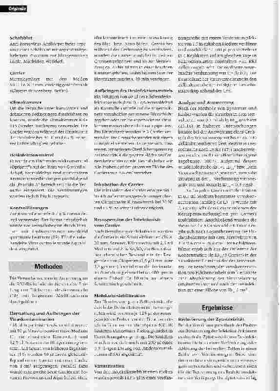 Vorschauseite 3: Viruzide Prüfung von Flächendesinfektionsmitteln mit dem quantitativen Carriertest