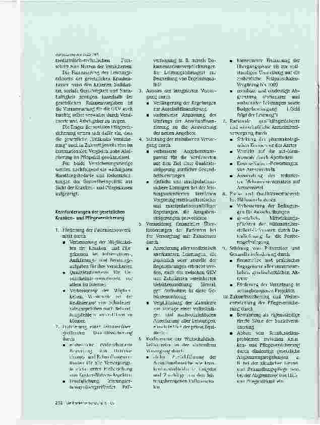 Vorschauseite 2: Eckpunktepapier der Spitzenverbände der Krankenkassen