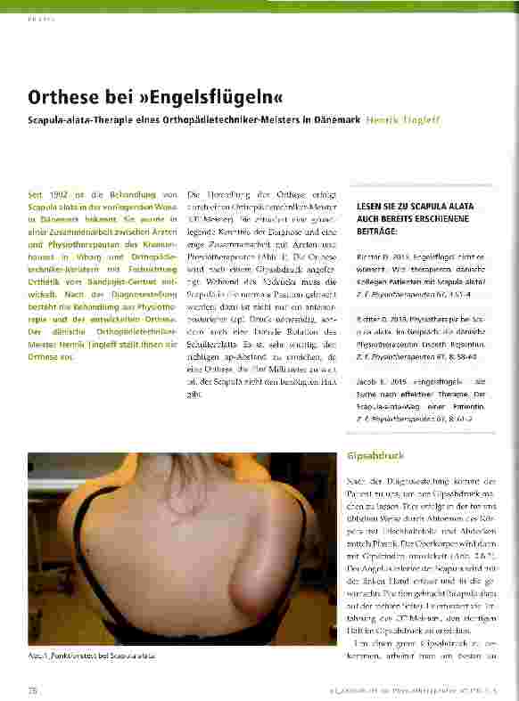 Vorschauseite 1: Orthese bei »Engelsflügeln«