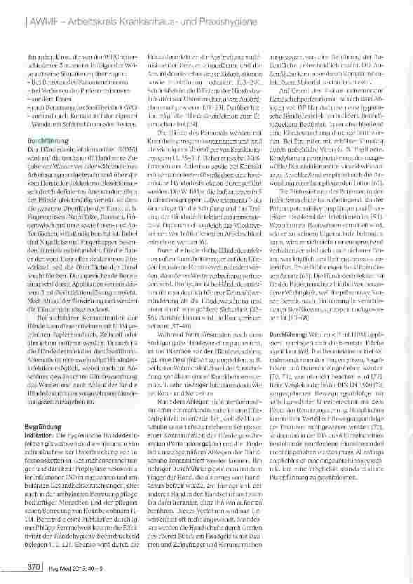 Vorschauseite 2: Händedesinfektion und Händehygiene AWMF-Register Nr. 029/027, S1-Leitlinie