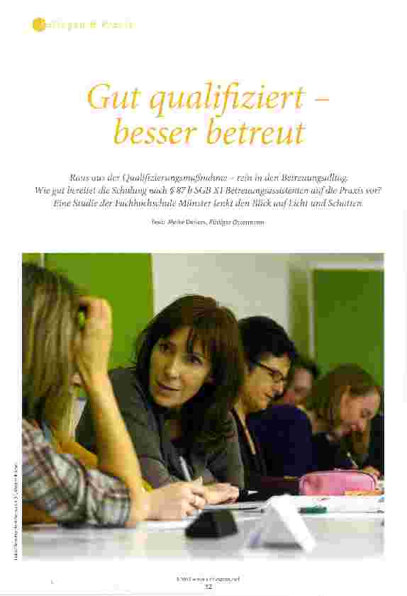 Vorschauseite 1: Gut qualifiziert besser betreut