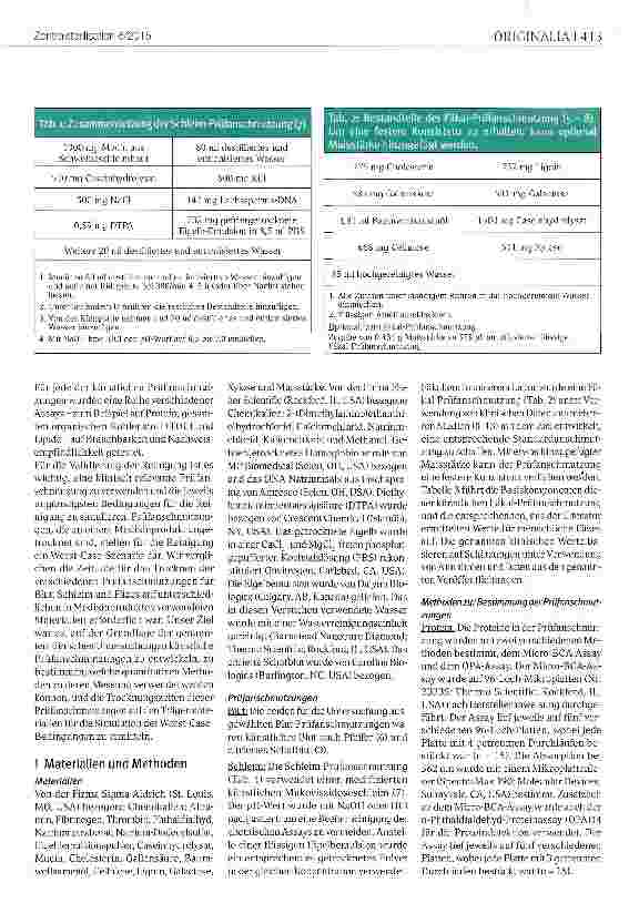 Vorschauseite 2: Chemisch definierte, klinisch relevante Prüfan-schmutzungen zur Validierung der Reinigung von wiederverwendbaren Medizinprodukten
