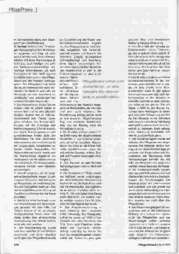 Vorschauseite 4: Wundversorgung ist mehr als Verband anlegen