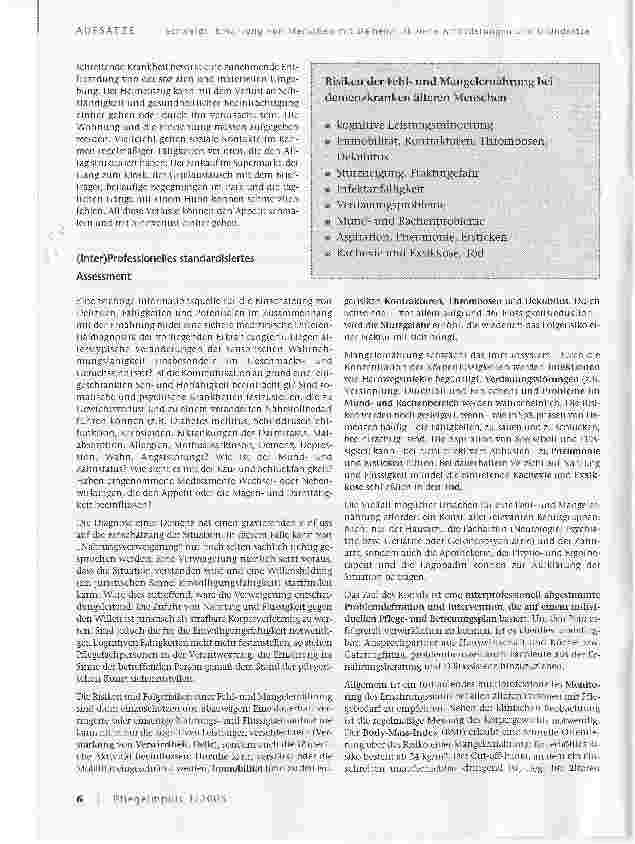 Vorschauseite 4: Ernährung von Menschen mit Demenz: Aktuelle Anforderungen und Grundsätze