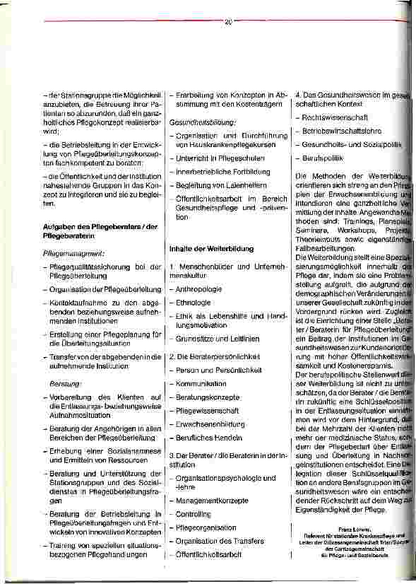 Vorschauseite 2: Nur wer sich verändert, kann bleiben, wer er ist Weiterbildung mit dem Tiel Berater/ Beraterin für Pflegeüberleitung