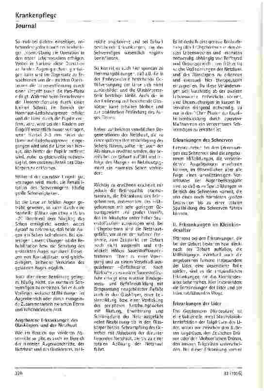 Vorschauseite 2: Augenerkrankungen im Säuglingsund Kleinkindesalter Teil 2