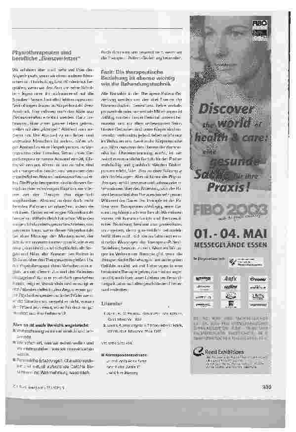 Vorschauseite 5: Die Kommunikation zwischen Therapeut und Patient