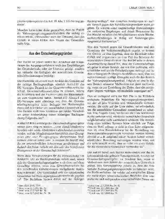 Vorschauseite 2: Die Rechtmäßigkeit der Nahrungsergänzungsmittelrichtlinie: Das Urteil des EuGH und dessen Auswirkungen