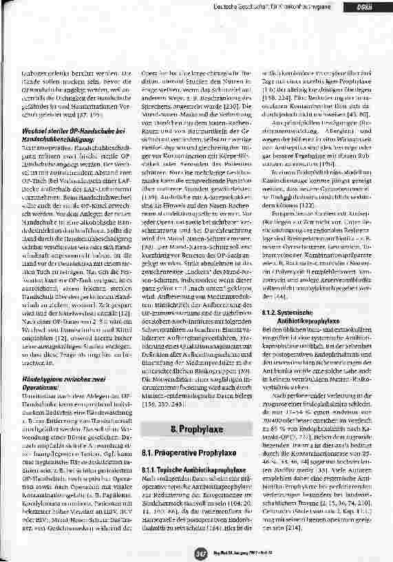 Vorschauseite 6: Leitlinie zur Prophylaxe und Therapie von Endophthalmitiden