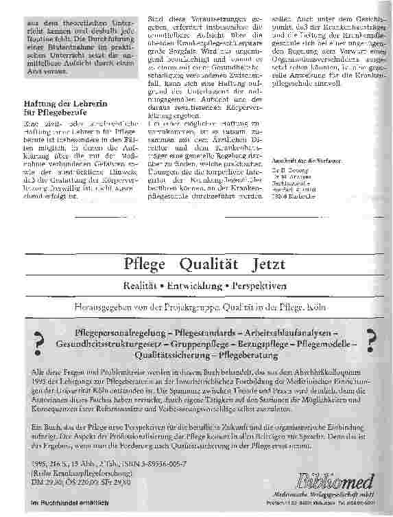 Vorschauseite 3: Müssen Krankenpflegeschüler Eingriffe in den Körper dulden?