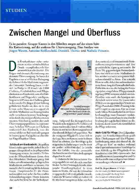 Vorschauseite 1: Zwischen Mangel und Überfluss