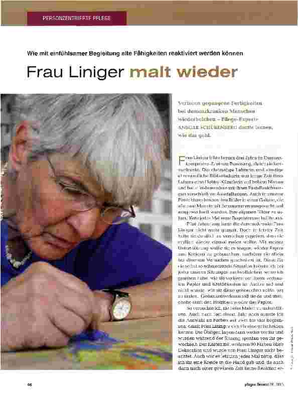 Vorschauseite 1: Frau Liniger malt wieder