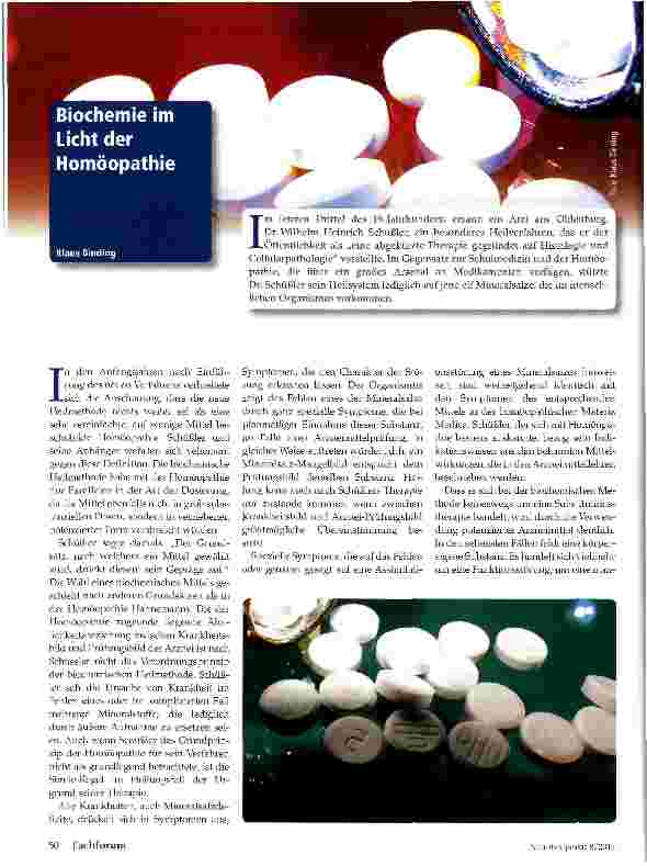 Vorschauseite 1: Biochemie im Licht der Homöopathie