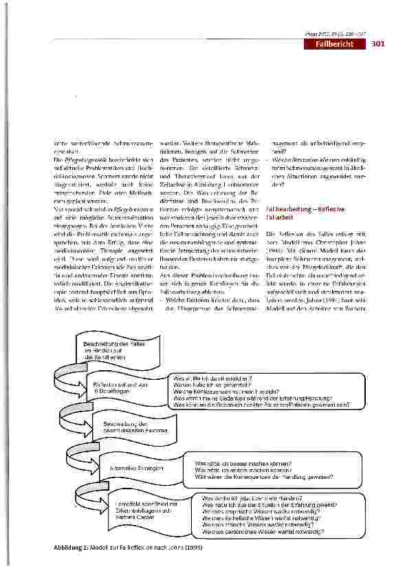 Vorschauseite 3: Eine reflexive Fallarbeit bezogen auf das Schmerzmanagement in einer komplexen Pflegesituation
