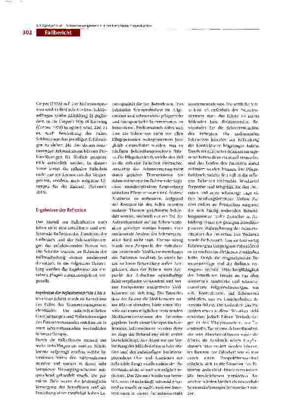 Vorschauseite 4: Eine reflexive Fallarbeit bezogen auf das Schmerzmanagement in einer komplexen Pflegesituation