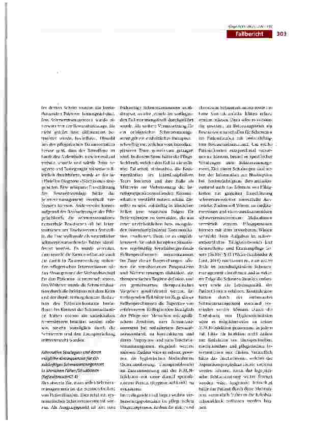 Vorschauseite 5: Eine reflexive Fallarbeit bezogen auf das Schmerzmanagement in einer komplexen Pflegesituation