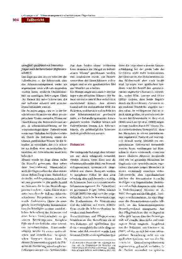 Vorschauseite 6: Eine reflexive Fallarbeit bezogen auf das Schmerzmanagement in einer komplexen Pflegesituation