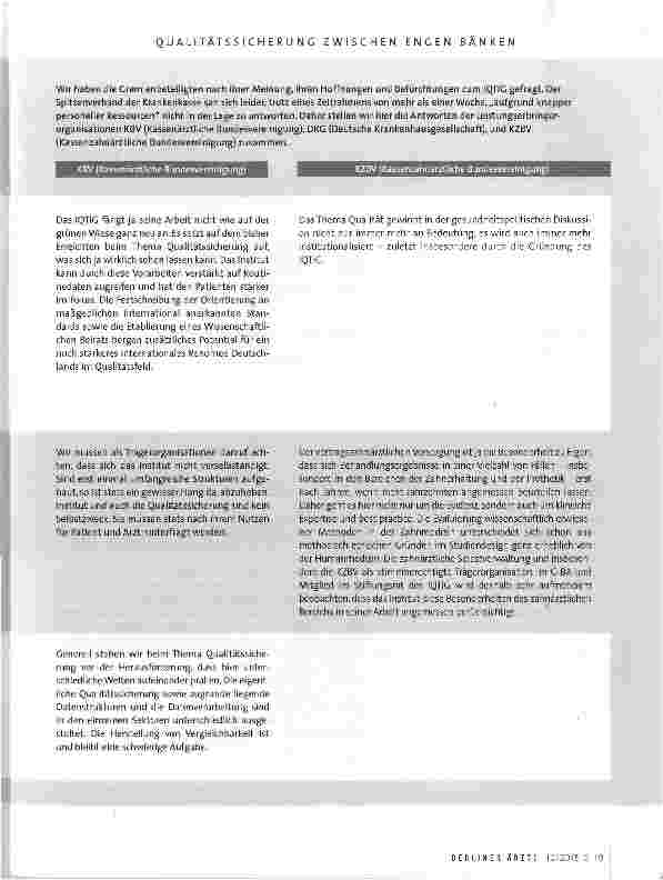Vorschauseite 6: Qualitätssicherung zwischen engen Banken
