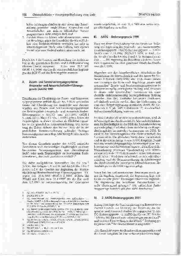 Vorschauseite 2: Versorgungsüberleitung ohne EndeDer Beschluss des BVerfG vom 23.6.2004 als weiterer Meilenstein