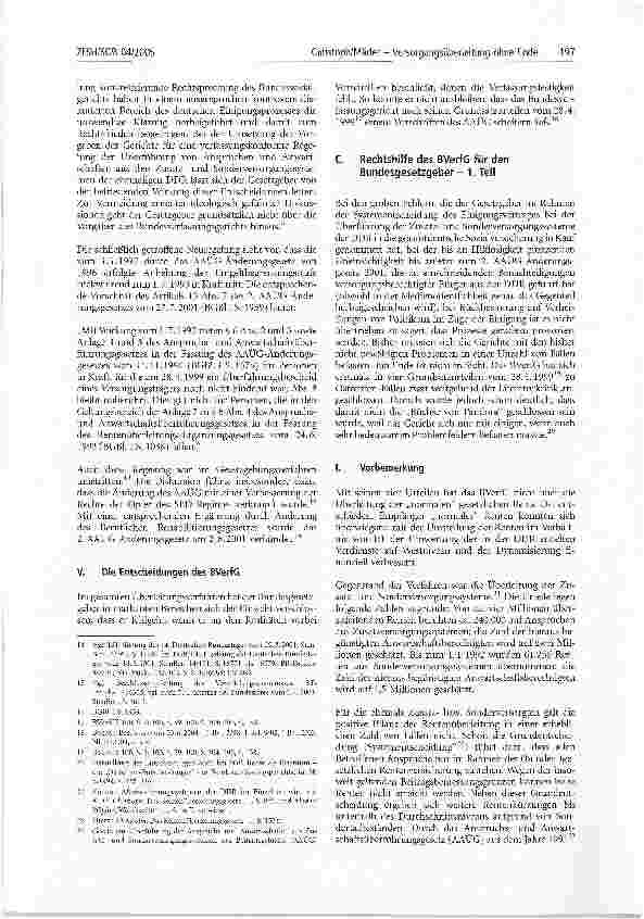 Vorschauseite 3: Versorgungsüberleitung ohne EndeDer Beschluss des BVerfG vom 23.6.2004 als weiterer Meilenstein