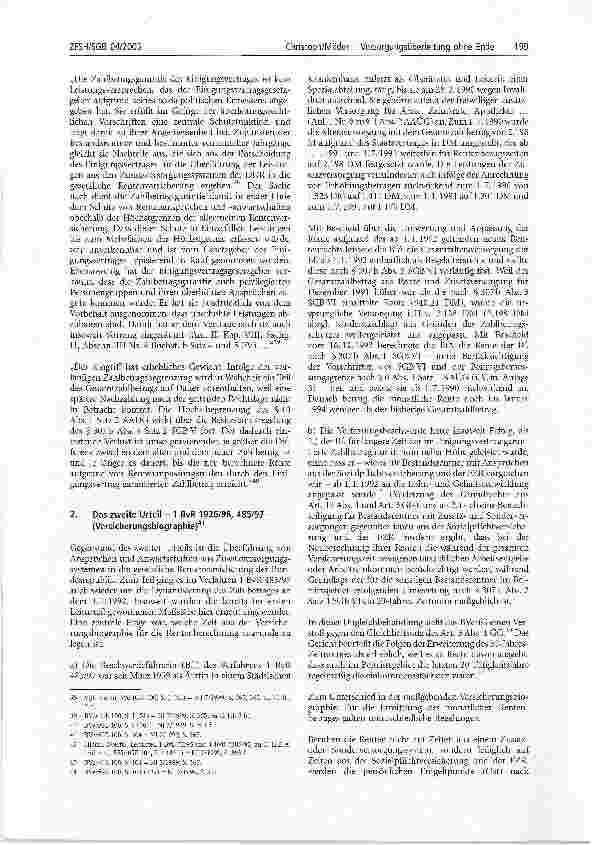 Vorschauseite 5: Versorgungsüberleitung ohne EndeDer Beschluss des BVerfG vom 23.6.2004 als weiterer Meilenstein