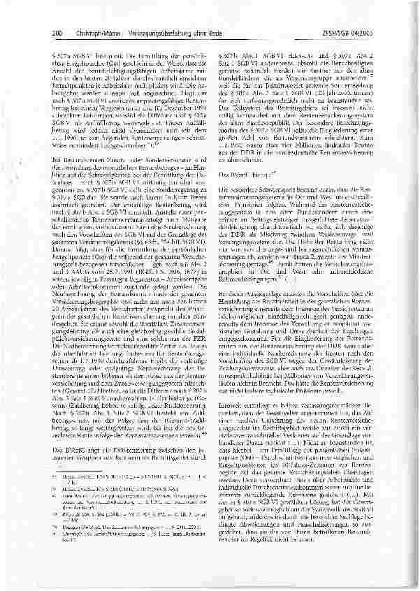 Vorschauseite 6: Versorgungsüberleitung ohne EndeDer Beschluss des BVerfG vom 23.6.2004 als weiterer Meilenstein