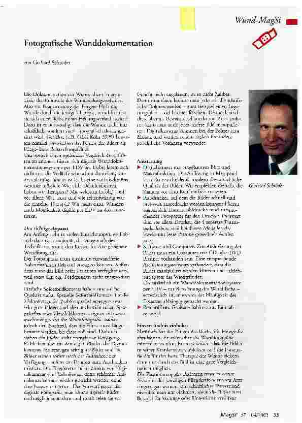 Vorschauseite 1: Fotografische Wunddokumentation