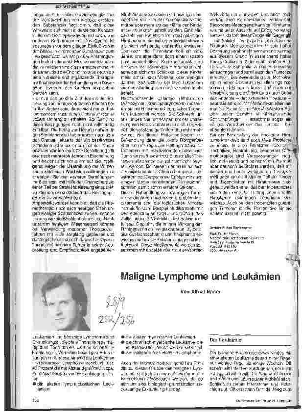 Vorschauseite 1: Maligne Lymphome und Leukämien
