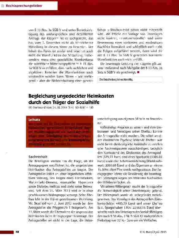 Vorschauseite 3: Fiktion einer Leistungsgenehmigung (hier: laparoskopische Magenbypass-Operation) SG Marburg vom 15.1.2015 (S 6 KR 160/13)