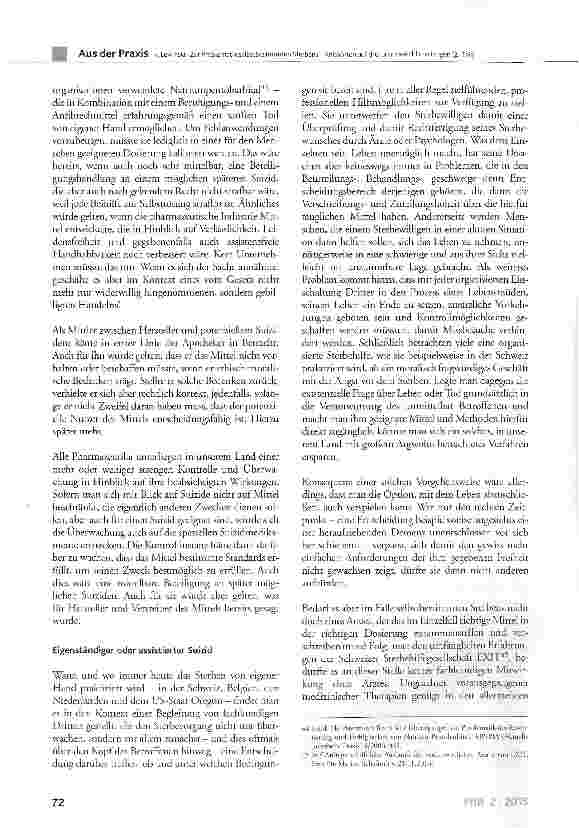 Vorschauseite 2: Zur Problematik selbstbestimmten Sterbens - Antworten auf drei unausweichliche Fragen (2. Teil)