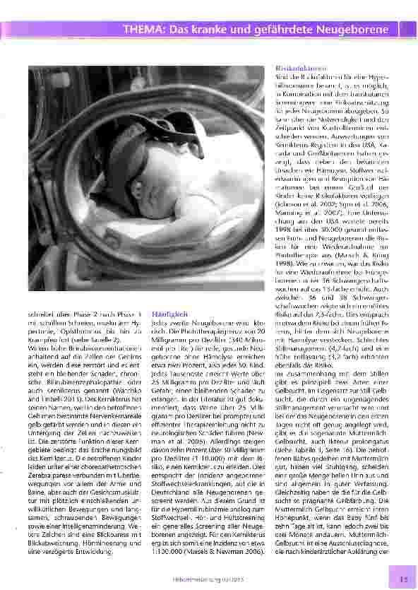 Vorschauseite 3: Hyperbilirubinämie die unterschätzte Gefahr