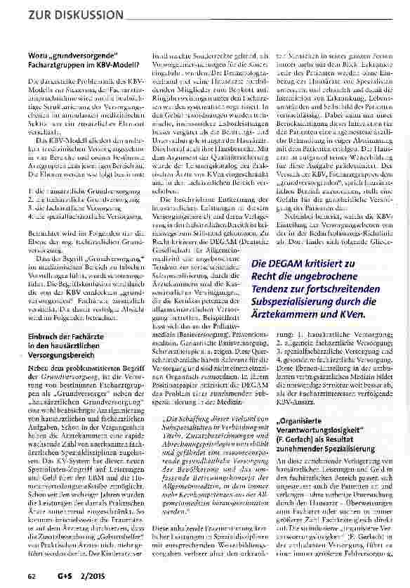 Vorschauseite 4: Sind Hausärzte „Grundversorger oder Primärärzte?