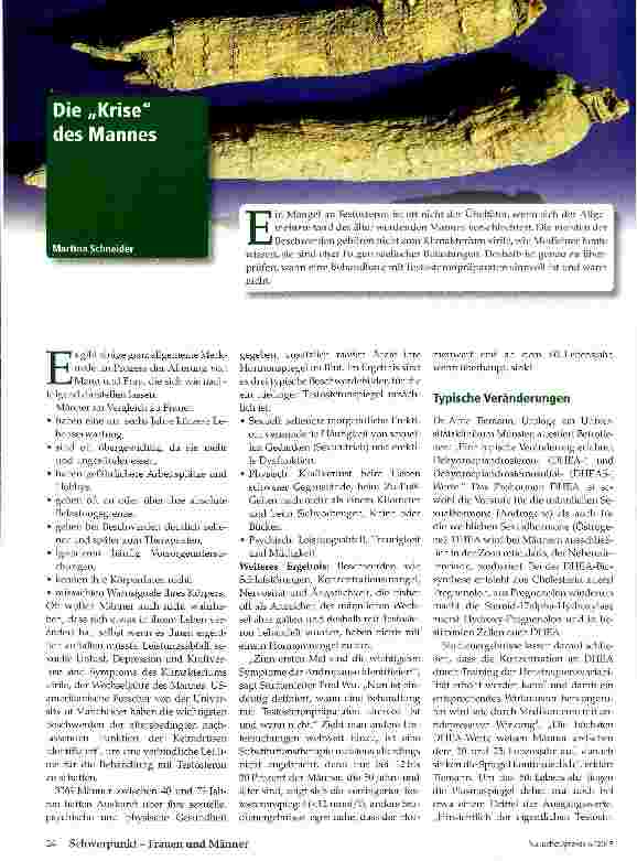 Vorschauseite 1: Die Krise des Mannes