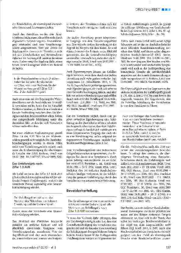 Vorschauseite 2: Grundlagen der Bandscheibenbegutachtung in der privaten Unfallversicherung (I)