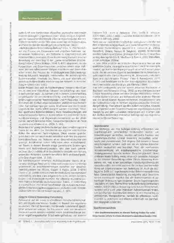 Vorschauseite 4: Rückschau auf Clinical Reasoning in der Ergotherapie