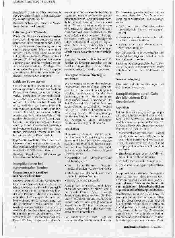 Vorschauseite 5: Praxis der künstlichen enteralen Ernährung in der PädiatrieTeil III: Mögliche Komplikationen