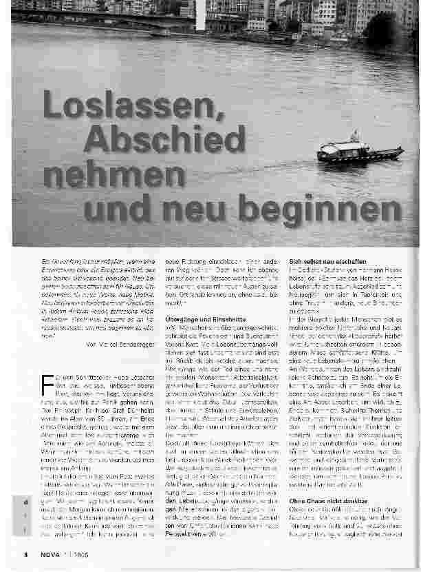 Vorschauseite 1: Loslassen, Abschied nehmen und neu beginnen