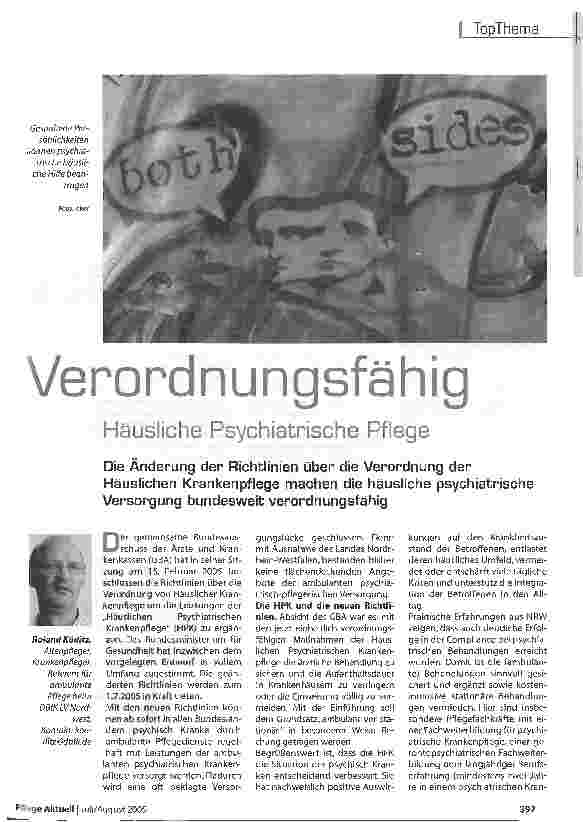 Vorschauseite 1: Verordnungsfähig. Häusliche Psychiatrische Pflege