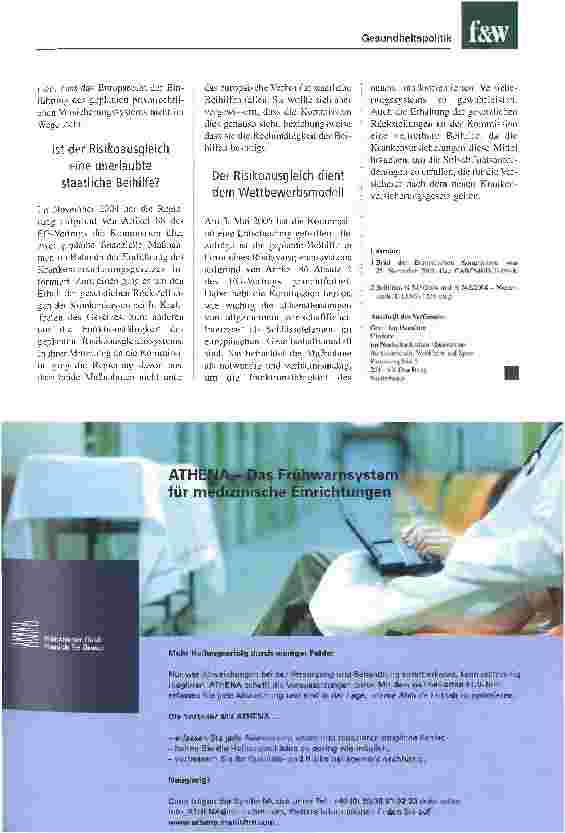 Vorschauseite 2: Die EU will die Freiheit des DienstleistungsverkehrsDie Holländer öffnen ihre Krankenversicherung für alle Europäer