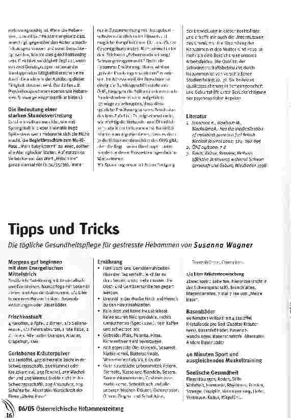 Vorschauseite 2: Hebammenarbeit in Gefahr