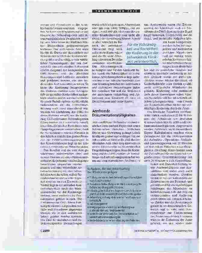 Vorschauseite 2: DRG-System prägt den ArbeitsalltagKodierung erfordert Spezialkenntnisse.