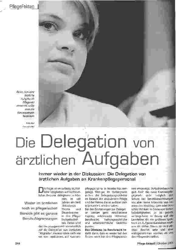 Vorschauseite 1: Die Delegation von ärztlichen Aufgaben