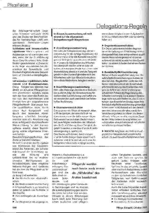 Vorschauseite 3: Die Delegation von ärztlichen Aufgaben