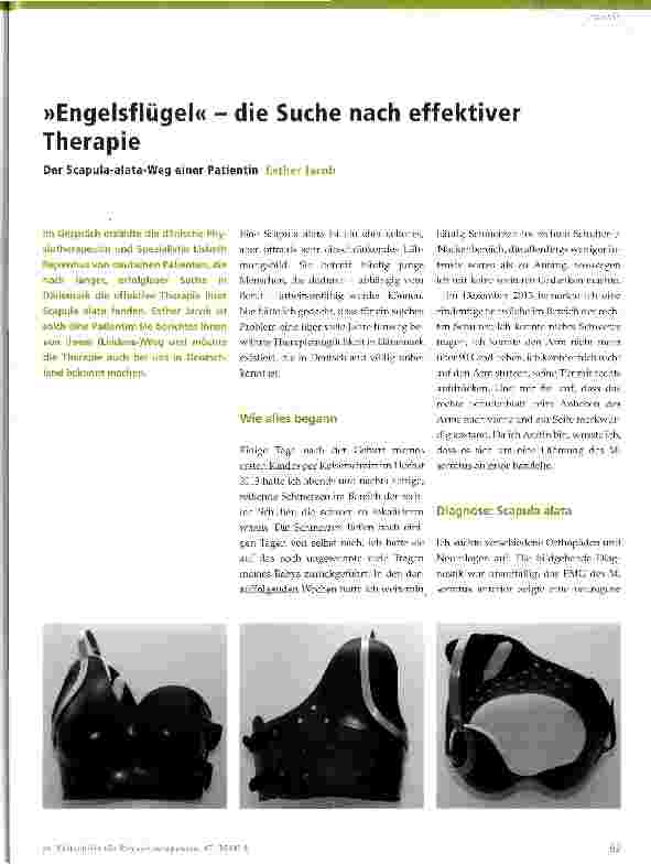 Vorschauseite 1: »Engelsflügel« - die Suche nach effektiver Therapie