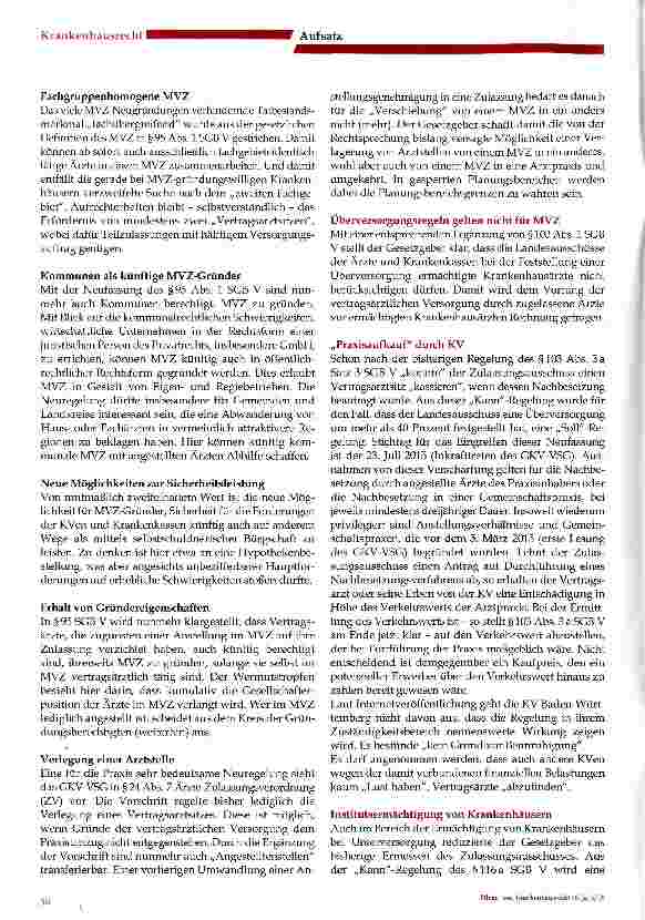 Vorschauseite 2: GKV-Versorgungsstörkungsgesetz: Wichtige Neuregelungen