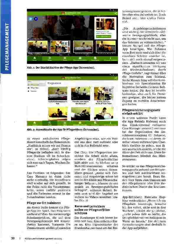 Vorschauseite 2: Pflege-App für Entlassungsmanagement