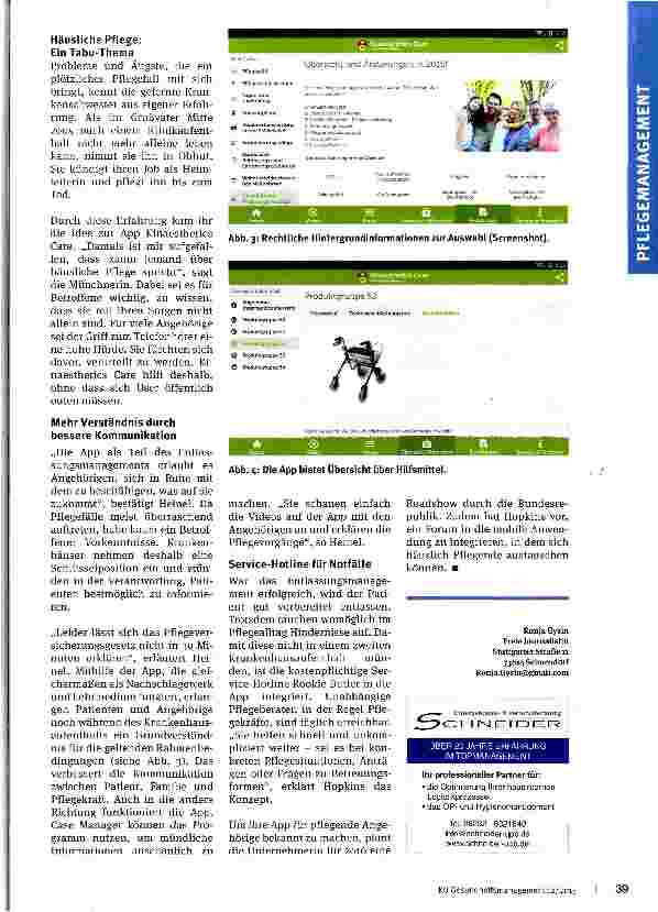 Vorschauseite 3: Pflege-App für Entlassungsmanagement