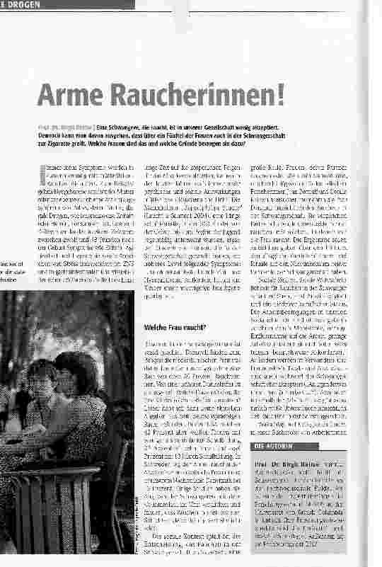 Vorschauseite 1: Arme Raucherinnen!
