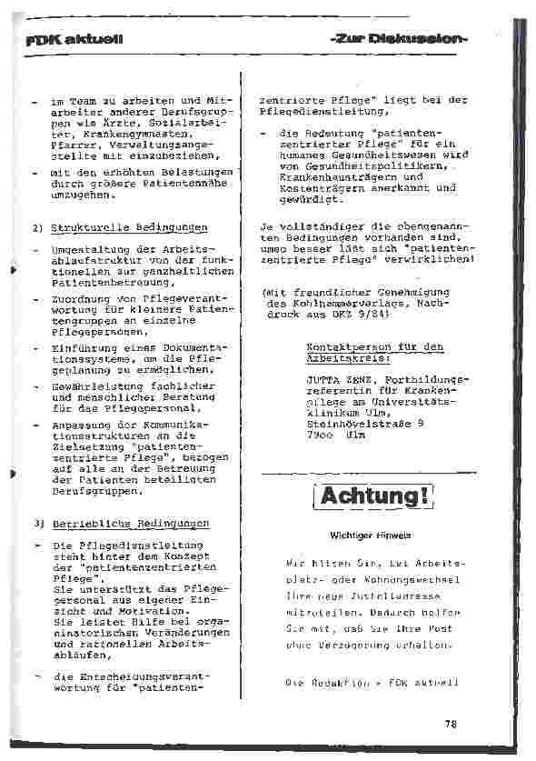 Vorschauseite 4: Patientenzentrierte Pflege Diskussionsbeitrag