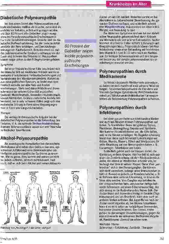 Vorschauseite 2: Schmerzendes Kribbeln Polyneuropathien können sensible Störungen und motorische Ausfälle hervorrufen